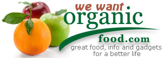 We Want Organic Food logo